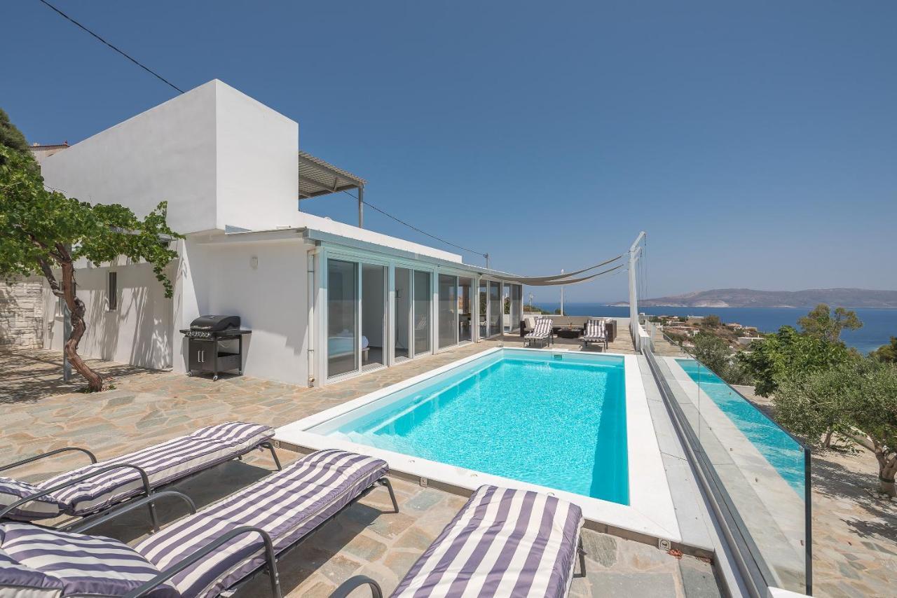 Villa Luna Private Heated Hydro Pool Bbq Beach 4Min Agia Marina Mikrolimanou Exterior photo