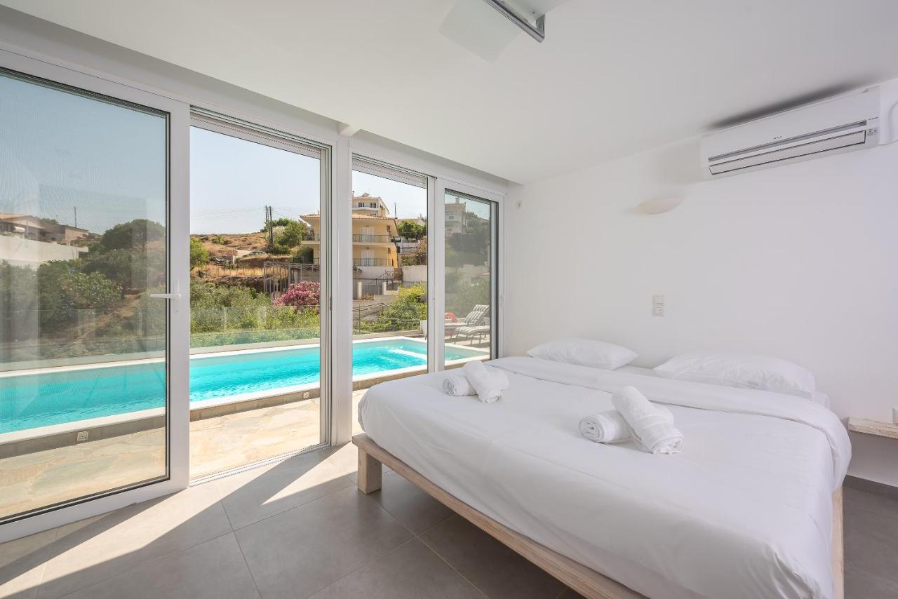 Villa Luna Private Heated Hydro Pool Bbq Beach 4Min Agia Marina Mikrolimanou Exterior photo
