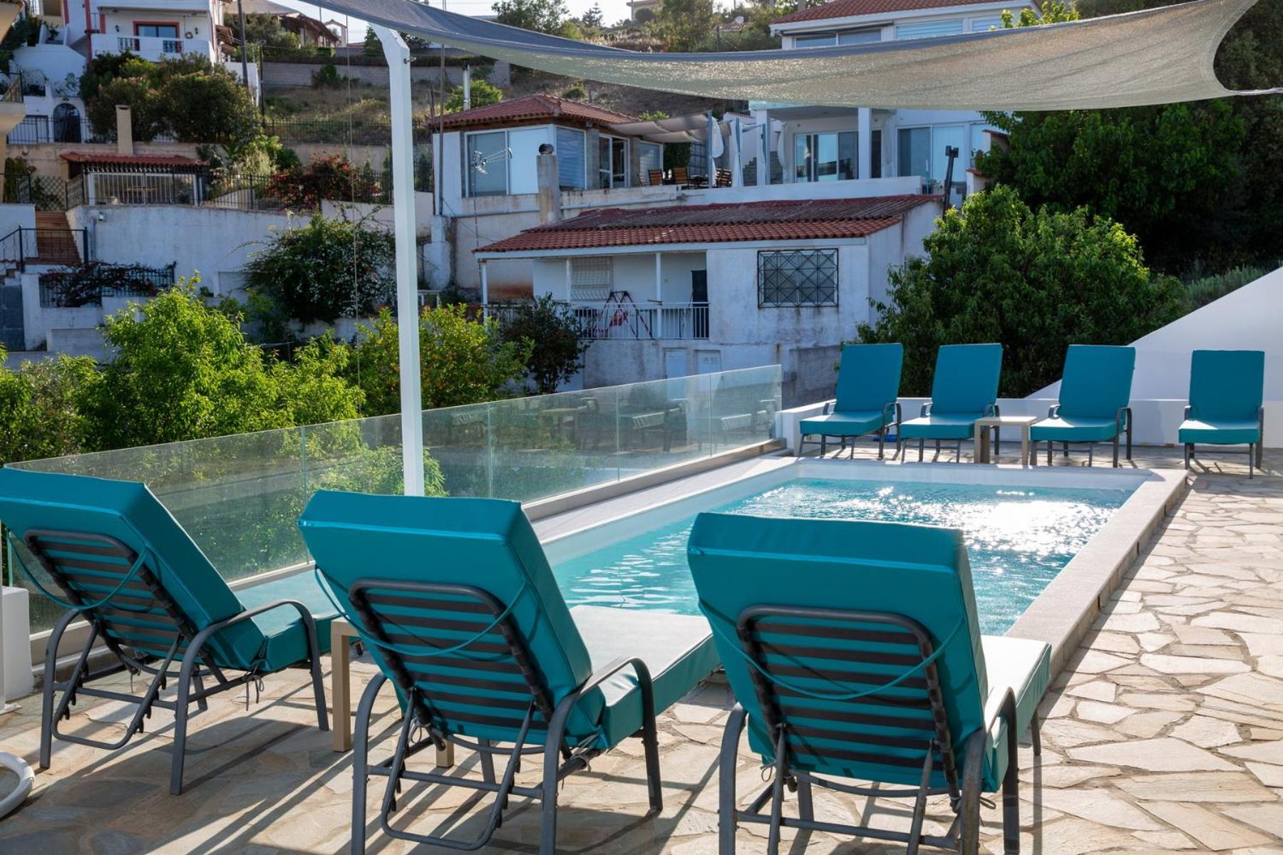 Villa Luna Private Heated Hydro Pool Bbq Beach 4Min Agia Marina Mikrolimanou Exterior photo